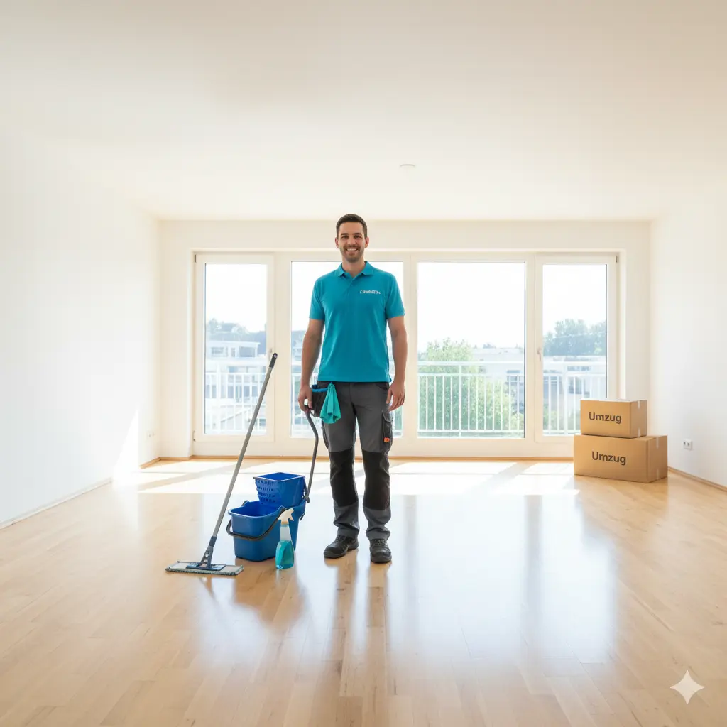 CleanWin Mitarbeiter bei professioneller Umzugsreinigung in Winterthur - Endreinigung mit Abnahmegarantie